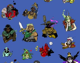 Hades I and II Stickers - Zagreus, Melinoe, Nemesis, Hestia, Arachne