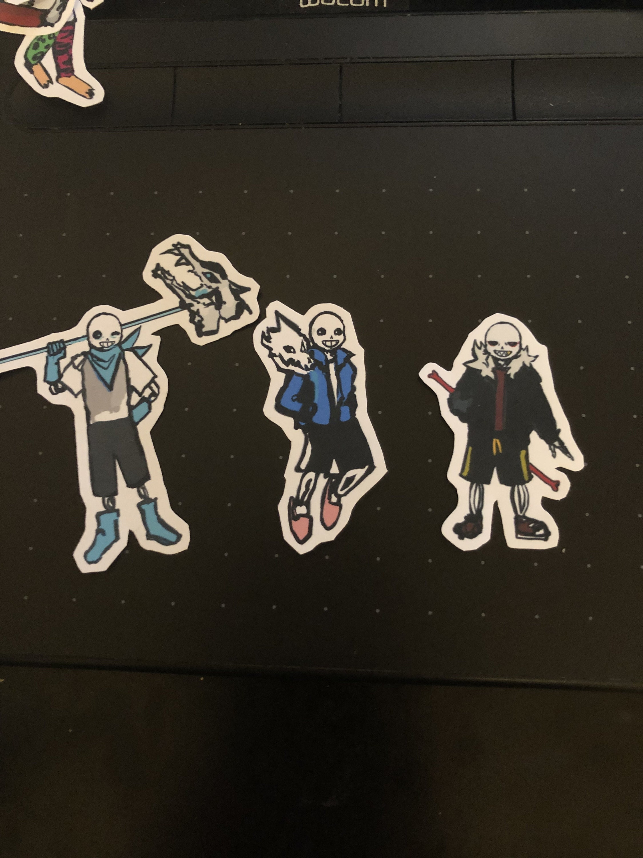 Lust sans, reaper sans, Geno sans, and Suzie Sticker for Sale by