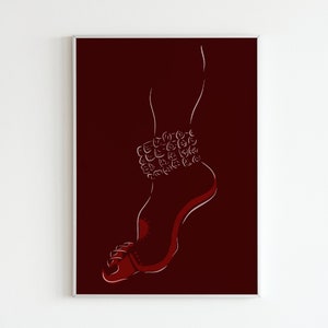 minimalistic Indian dancing bharatanatyam modern line art anklet nupur