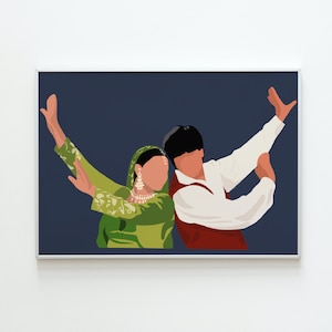 Bollywood DDLJ Dilwale Dulhania Le Jayenge SRK Shah Rukh Khan Kajol digital art poster