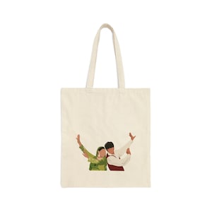Bollywood DDLJ SRK Shahrukh Khan Kajol Cotton Canvas Tote Bag