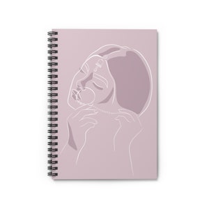 Desi Indian Girl Purple Spiral Notebook - Ruled Line | Jhumka Jewelry Planner Minimalist