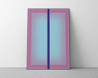 Blue, Pink & Purple Gradient Abstract Wall Art