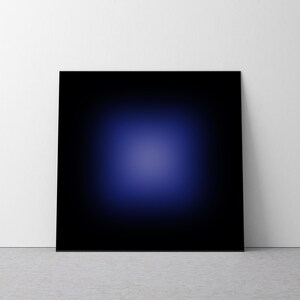 Blue Black Gradient Art Print: Modern Square Wall Decor