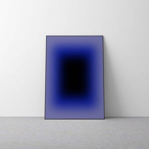 Original Ultramarine Rechteck Farbverlauf Fine Art Print | Zeitgenössische Wanddekoration | Luxus-Heimdekorationsstück
