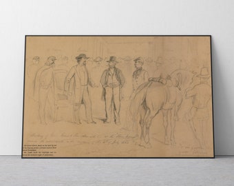 Frederick B. Schell "Ulysses S. Grant and John Pemberton", Fine Art Print