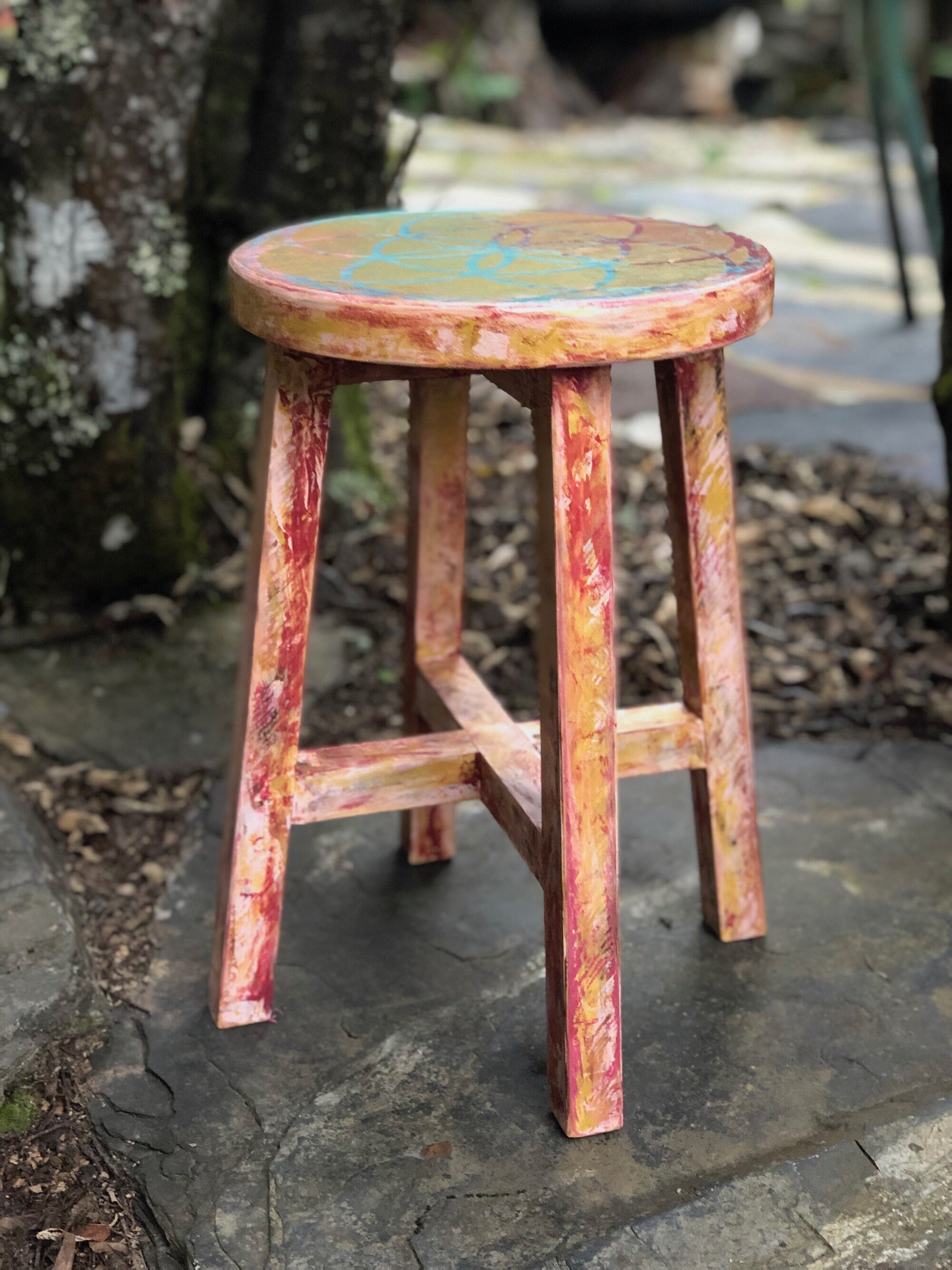 Imauri Wayfair Wood Stool Red Barrel Studio® Imauri Outdoor Seat