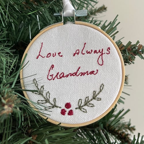 Memorial Ornament With Handwriting Personalized Handwritten Etsy