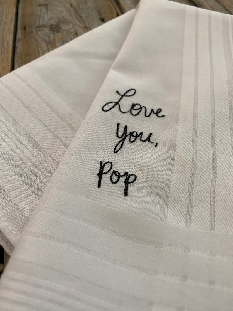 Wedding Gift Custom Handwritten Men/'s Handkerchief