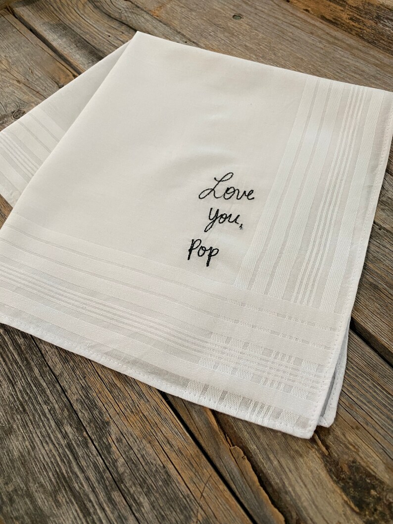 Wedding Gift Custom Handwritten Men/'s Handkerchief
