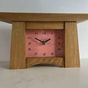 Art Deco style mantle clock in Oak