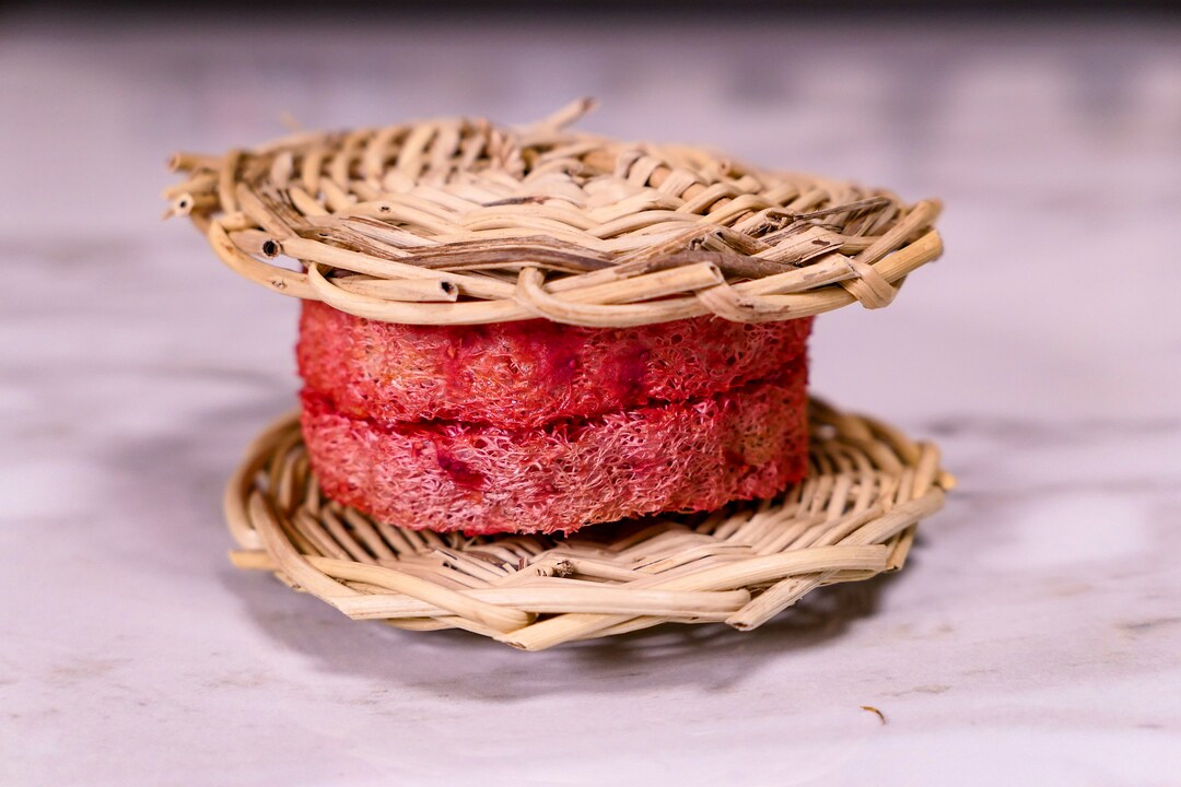 Bunny Loofah Macaroon Chew Toy Natural Pet Toy for Rabbits Hamsters