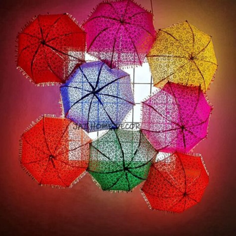 New Golden Printed Indian Wedding Umbrella Wholesale Lot Etsy