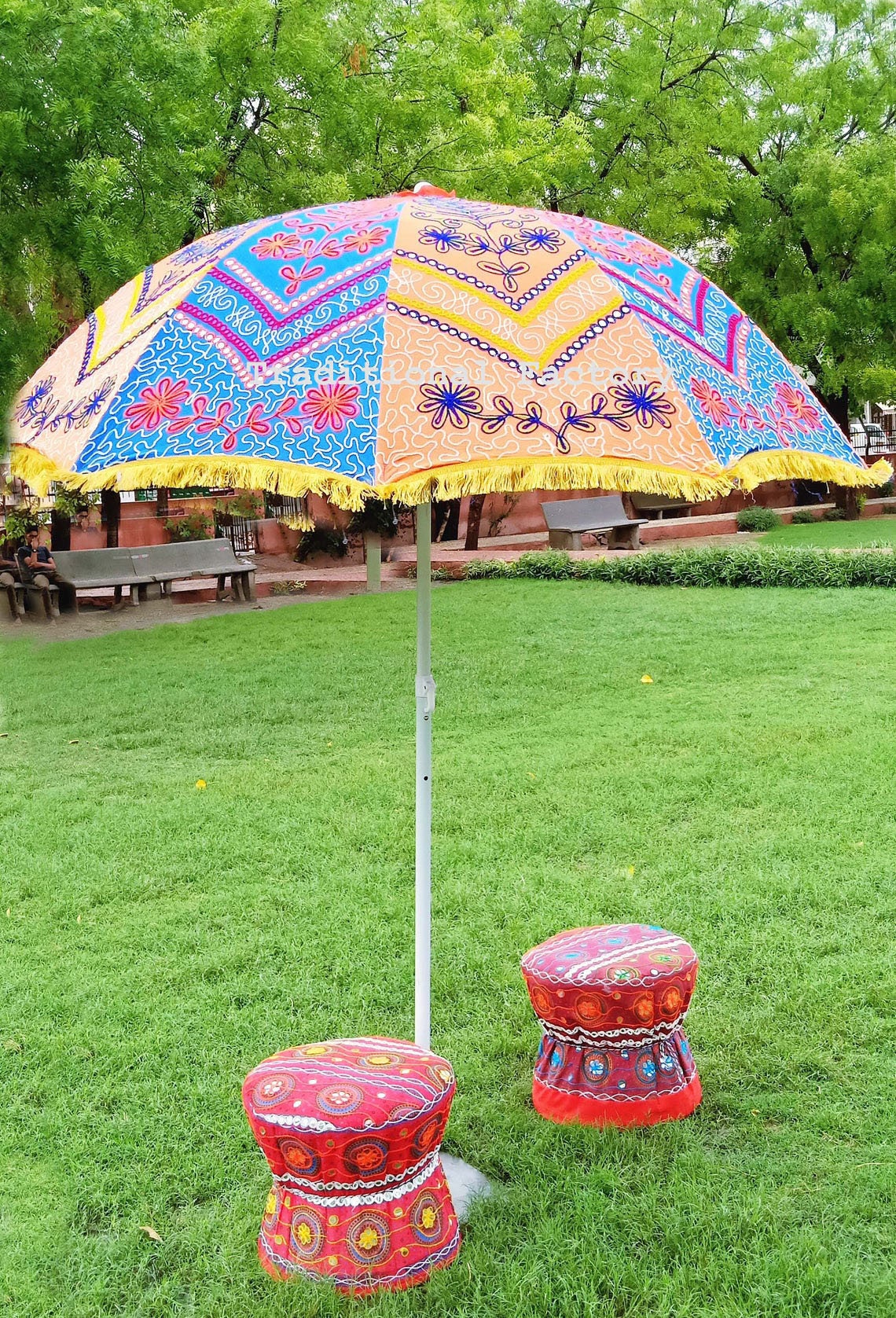 Einzigartiger Multi Flower Art Indischer Bestickter | Etsy