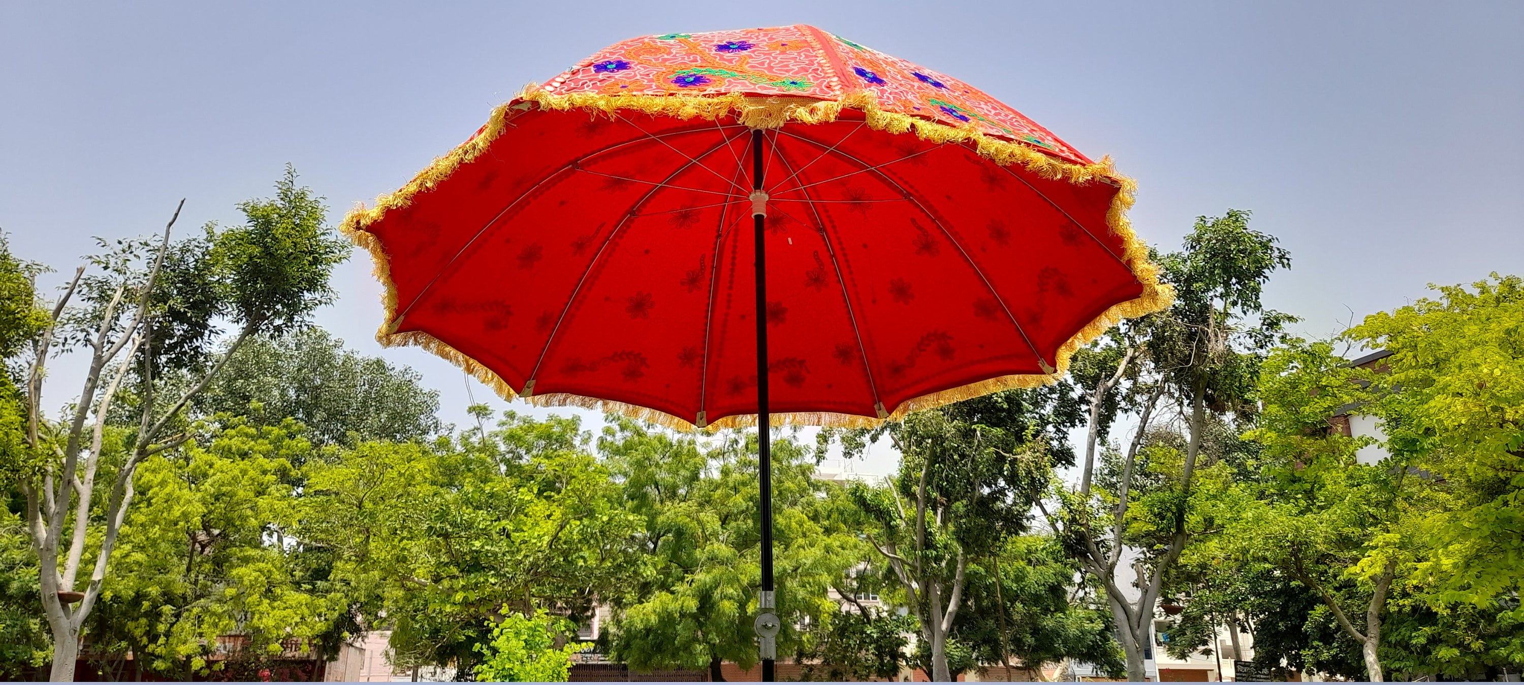 Large Decorative Garden Umbrella Luxury Multi Branches Art Etsy UK