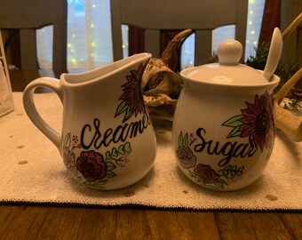 Custom Sugar and Creamer