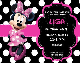 Minnie Mouse Birthday Invitation