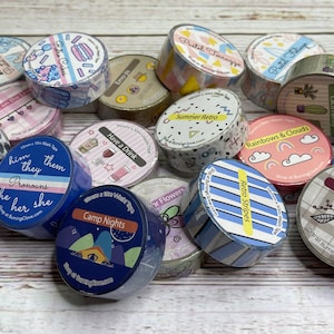 Five 15mm Washi Tapes - Grab Bag 1