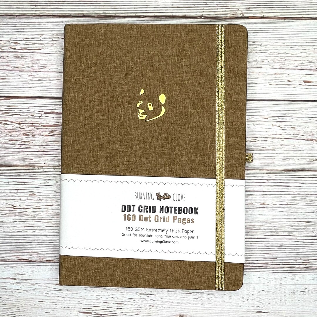 Panda Walnut Brown B5 Dot Grid Notebook (minor Damage to Package Box