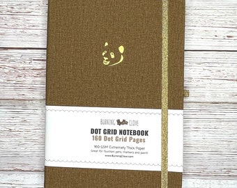 Panda Walnut Brown B5 Dot Grid Notebook