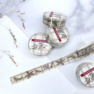Fall Botanicals Washi Tape / 15mm x 10m
