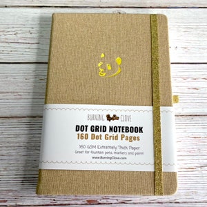 Panda Khaki Brown A5 Dot Grid Notebook