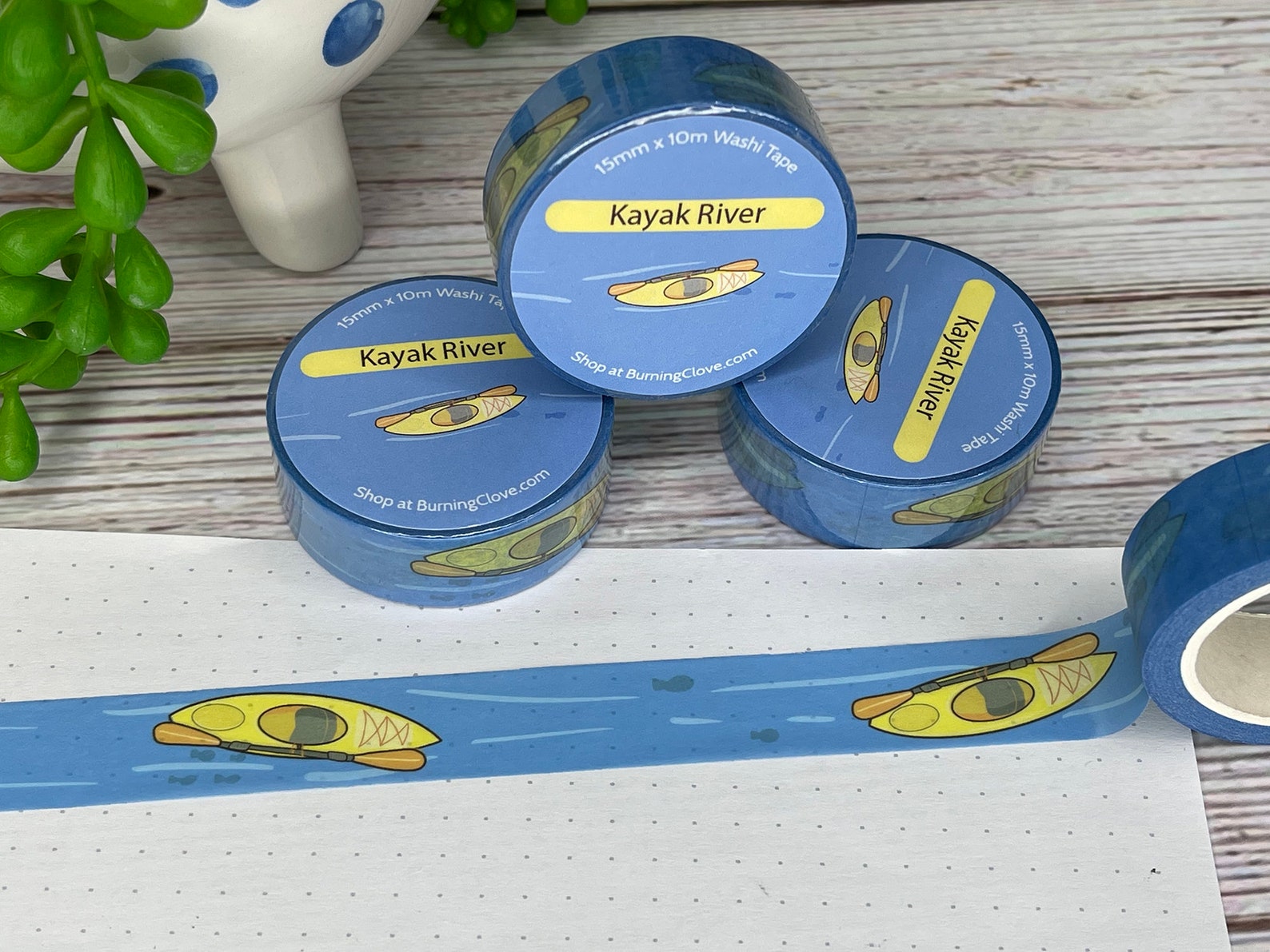 Kayak River Washi Tape / 15mm X 10mm / NEW Etsy