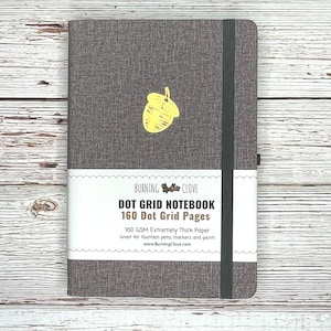 Acorn Gray Purple A5 Dot Grid Notebook