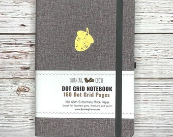 Acorn Gray Purple A5 Dot Grid Notebook