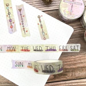 Watercolor Beads Washi Tape / 15mm x 10m