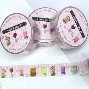 Have a Drink Washi Tape / 15mm x 10m