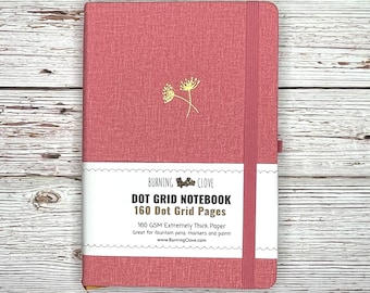 Queen Anne’s Dentelle Rose Rose A5 Dot Grid Notebook