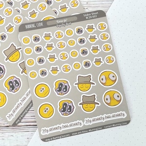 Emo-jis Sticker Sheet / 3.35&quot; x 4.35&quot;