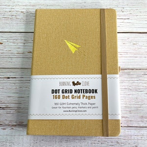 Paper Plane Honey Yellow A5 Dot Grid Notebook