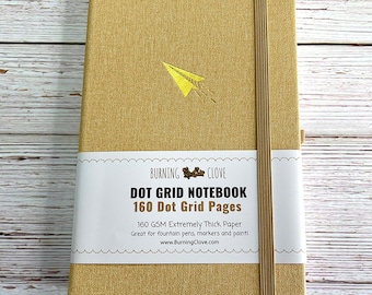 Paper Plane Honey Yellow A5 Dot Grid Notebook