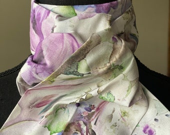 Purple Floral Watercolor Stock Tie