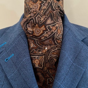 Rust on Navy Paisley Stock Tie