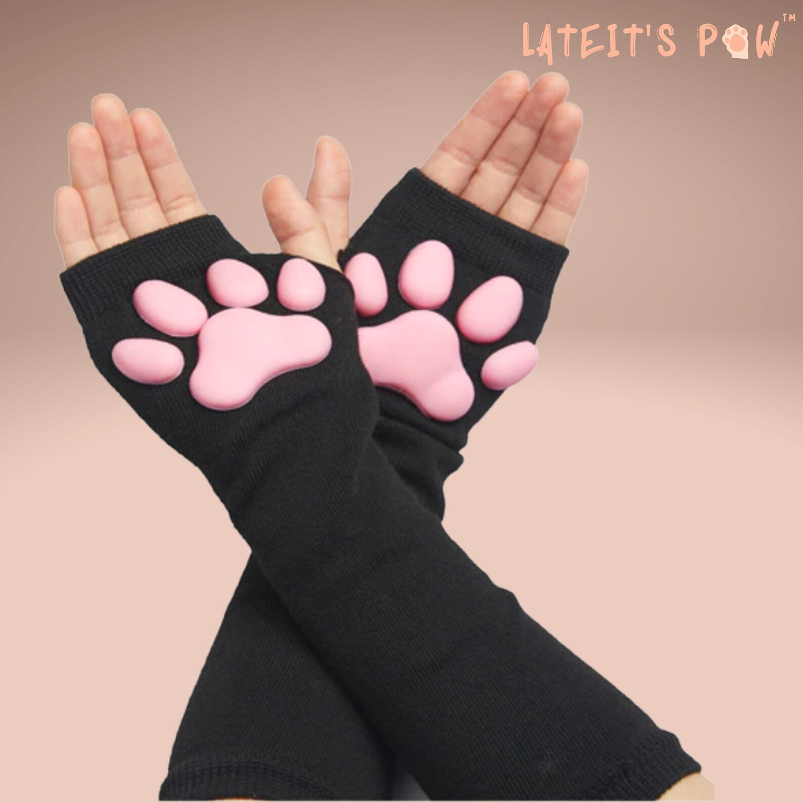 NEW 3D cat paw fingerless glovescosplaycatgirl Etsy
