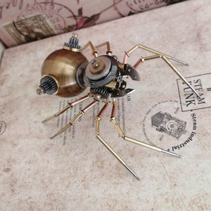 Mechanical spider steampunk Metal handmade finished Model decor Ornaments image 4