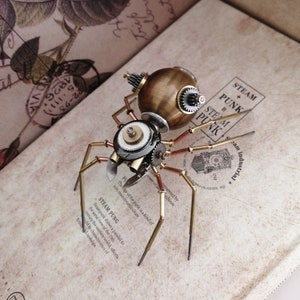 Mechanical spider steampunk Metal handmade finished Model decor Ornaments image 5