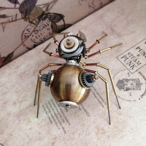 Mechanical spider steampunk Metal handmade finished Model decor Ornaments image 6