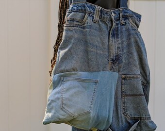 Patchwork Tote- Blue Jean