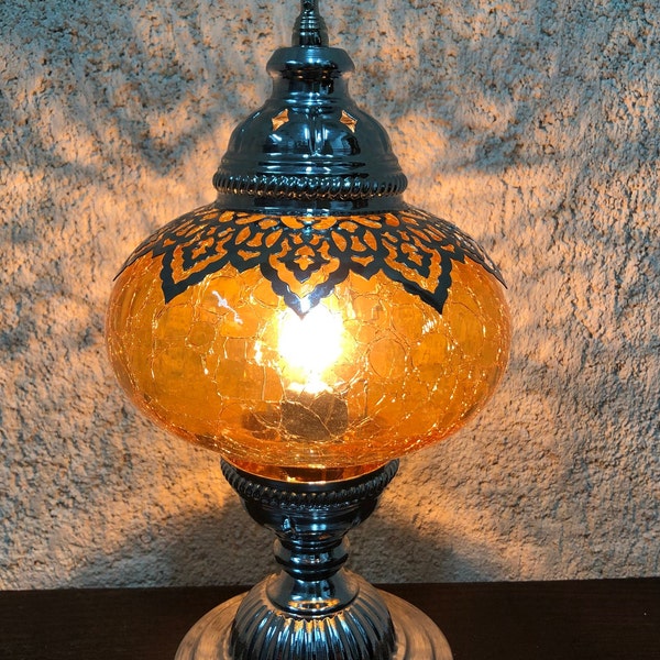 Mosaico Tavolo Night Lamp Altezza 13 pollici e 7 pollici Globo Turco Lampada Marocchina Lampada Marocchina Consegna Gratuita in Tutto il Mondo Da Dhl Express