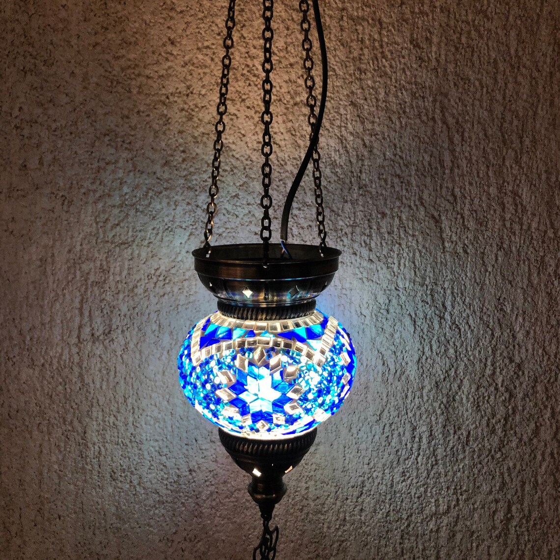 Turkish Moroccan Brass Candle Holder Hanging Tealight Unique Etsy