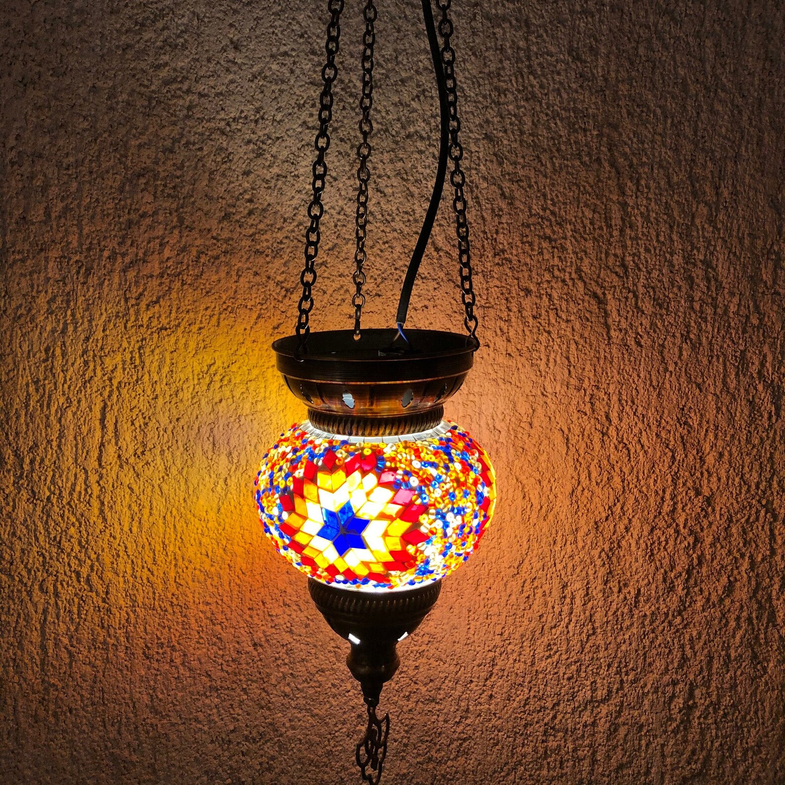 Turkish Moroccan Brass Candle Holder Hanging Tealight Unique Etsy