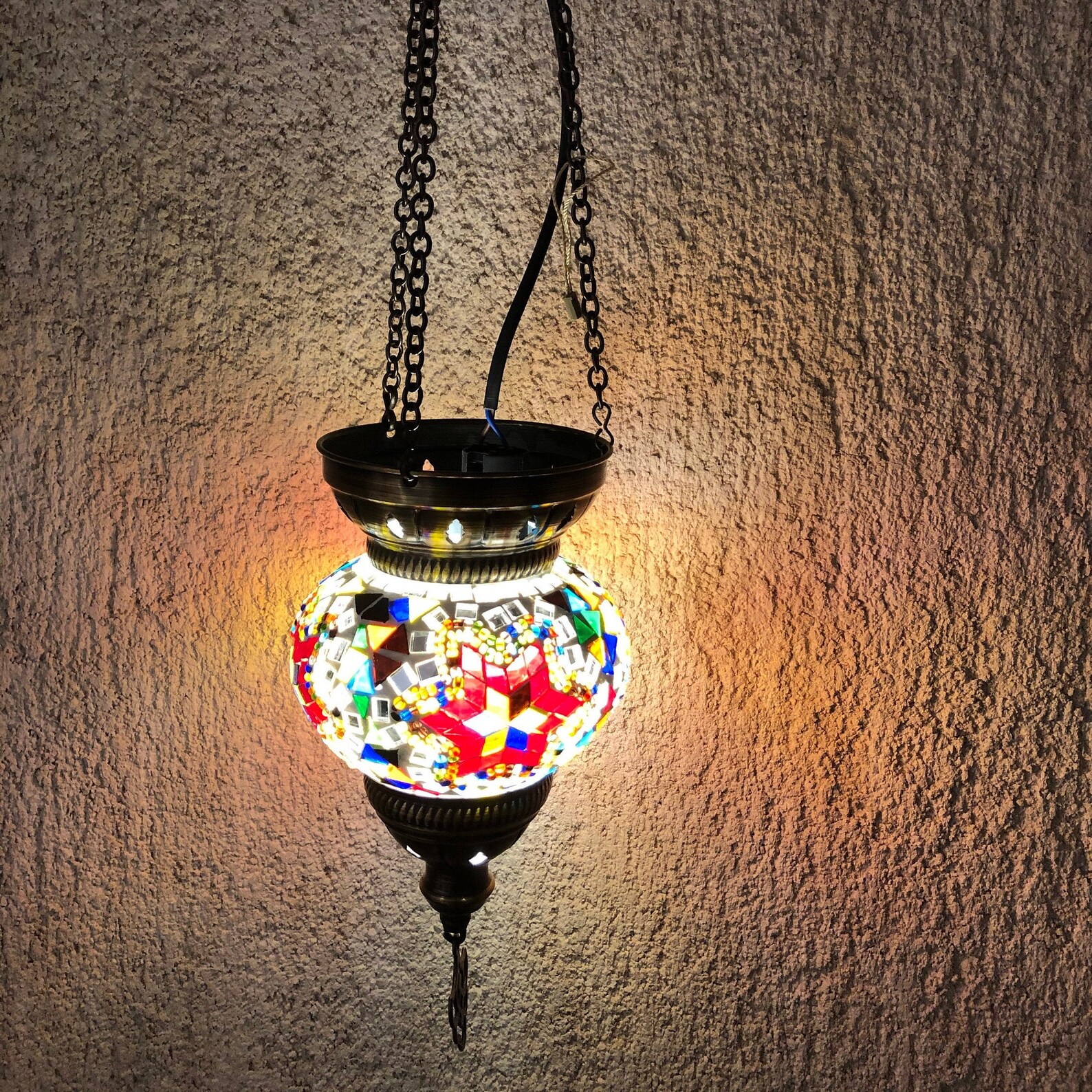 Turkish Moroccan Brass Candle Holder Hanging Tealight Unique Etsy