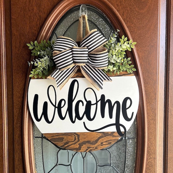 Welcome Sign | Welcome Door Hanger | Welcome Front Porch Sign | Farmhouse Welcome Sign | Housewarming Gift | Welcome Front Door Sign