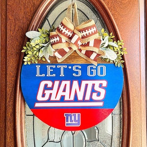 Giants Wreath | Football Sign | Football Gift | Coaches Gift | Giants Football Welcome Sign | Front Door Decor | Football Decor | Football