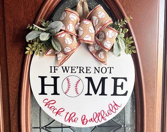 Front Door Decor | Baseball Sign | Coaches Gift | Baseball Wreath | Housewarming Gift | Baseball Decor | Baseball Gift | Sports Wreath