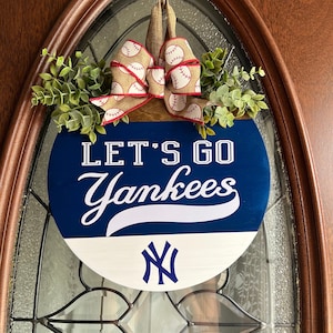 Front Door Decor | Baseball Sign | Coaches Gift | Baseball Wreath | Housewarming Gift | Yankees Door Wreath | Baseball Gift | Sports Wreath